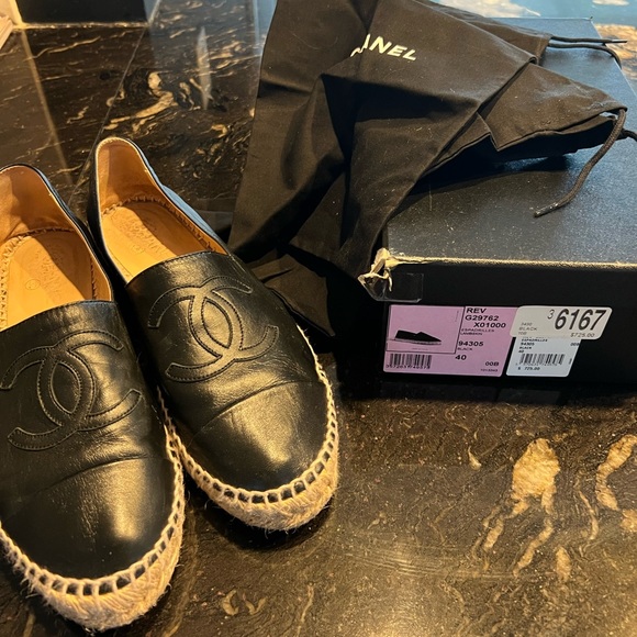 CHANEL Shoes - ***SOLD***Authentic EUC Chanel Lambskin Espadrille